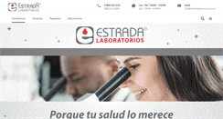 Desktop Screenshot of estradalaboratorios.com